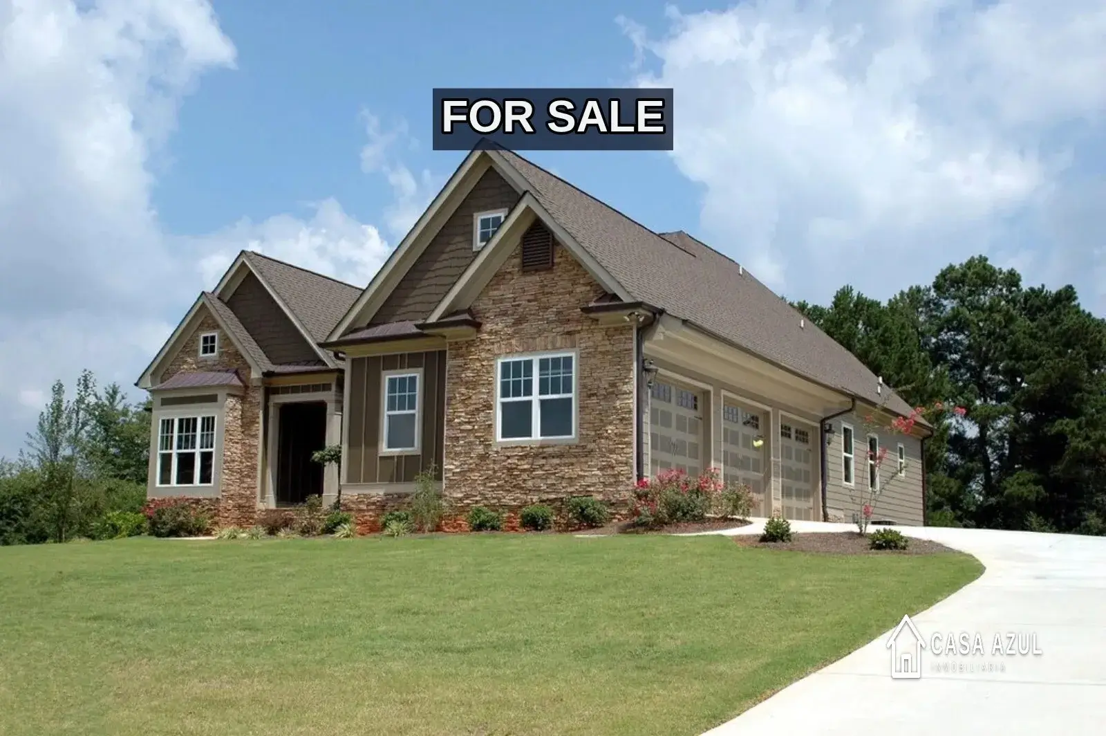 Reaity Image applying logo branding and a FOR SALE tag to a listing photo